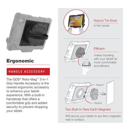 Аксессуар GDS® Roto-Mag™ 3-в-1 для планшета Zebra ET4x с диагональю 8 дюймов