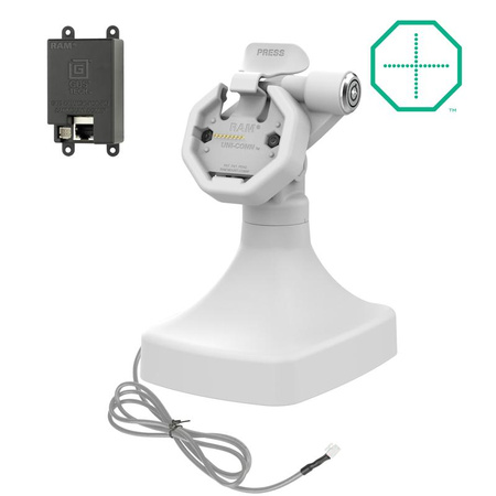 GDS® Uni-Conn™ Powered Locking Tilt &amp; Swivel Dock with PoE - серый