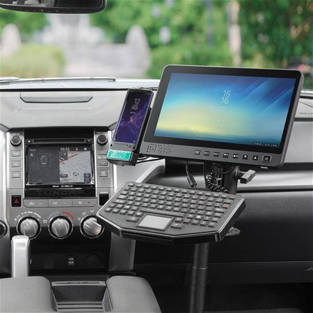 RAM® Tele-Pole™ с опорами 8 и 9 дюймов и двойным шаровым креплением VESA 75x75 мм