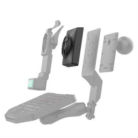 Переходная пластина RAM® 100 мм и 75 мм с VESA на AMPS