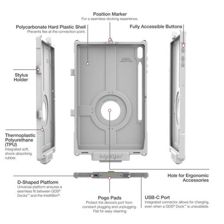 IntelliSkin® Next Gen для Samsung Tab S8+, S7+ и S7 FE 12.4" - серый