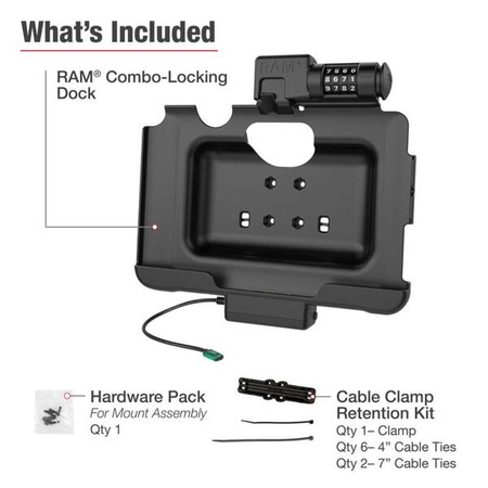 RAM® Combo-Locking USB-C Dock для Tab Active4 Pro и Tab Active Pro