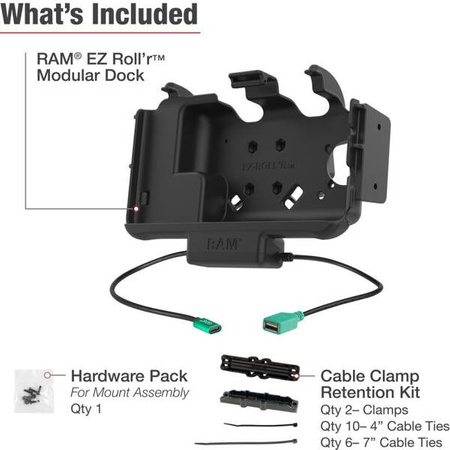 RAM® EZ-Roll'r™ Модульное питание + док-станция с одним USB-портом Samsung Tab Active5 и 3