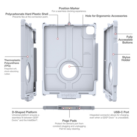 IntelliSkin® Next Gen для iPad Pro 13 (M4), Air 13 и Pro 12.9 - серый