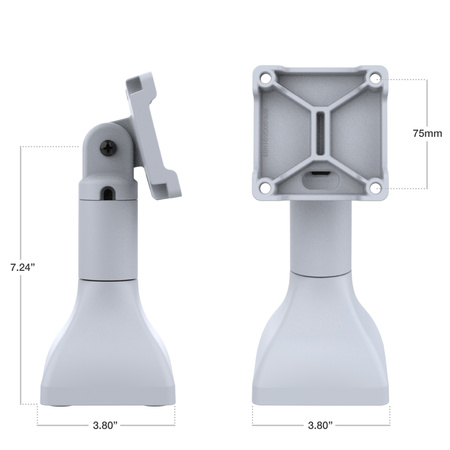 RAM® 7" пьедестальное крепление с 75 мм VESA и кабельной разводкой - серый