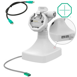 GDS® Uni-Conn™ Powered Locking Tilt &amp; Swivel Dock с USB-C + Data Gray