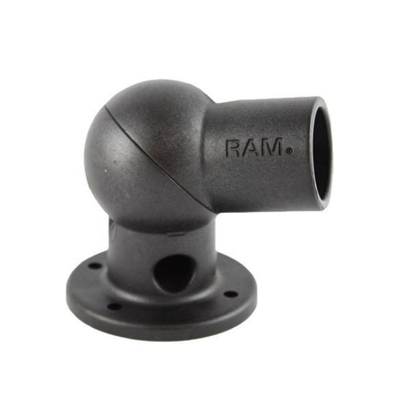 Регулируемое угловое основание RAM® с круглой пластиной и муфтой для трубы из ПВХ