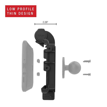 Низкопрофильная док-станция RAM® с питанием от USB-C для Tab Active5 и 3