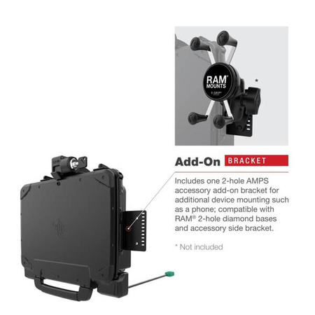 Док-станция RAM® Power + Data Locking для планшета Zebra ET8x 2-в-1