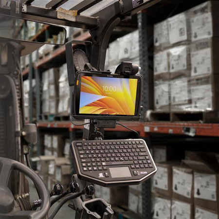 Универсальное крепление для стойки вилочного погрузчика RAM® с круглой пластиной и дополнительными аксессуарами