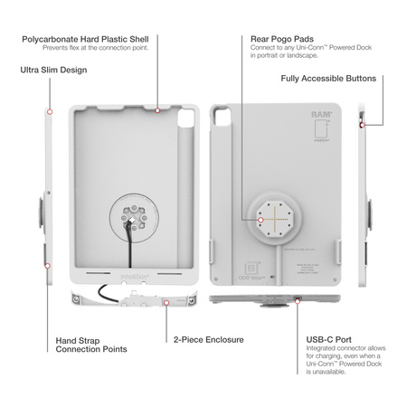 Тонкий чехол IntelliSkin® для iPad Pro 12.9 3-6 поколения (задние накладки) серый