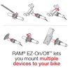 Велосипедное крепление RAM® EZ-On/Off™ для Garmin Approach G5, Oregon 200 и многое другое