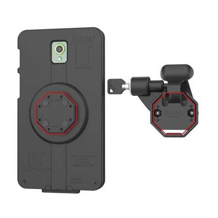 RAM® Левый фиксирующийся держатель для планшетов с кнопкой GDS® Uni-Conn™