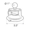 Композитное основание на присоске RAM® Twist-Lock™ с шариком
