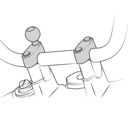 Основание зажима руля мотоцикла RAM® с болтами M8