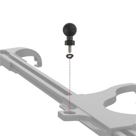 RAM® Tough-Ball™ с резьбовой шпилькой 1/4–20 x 0,50 дюйма и стопорной шайбой