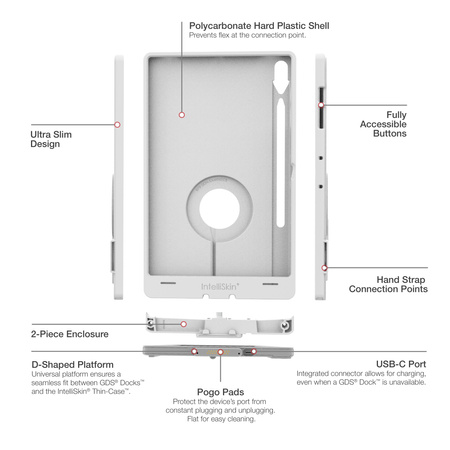 Тонкий чехол IntelliSkin® для Samsung Tab S10+, S9+ и S9 FE+ - серый