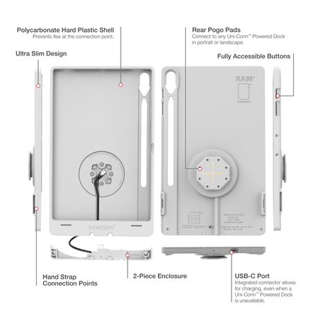 Тонкий чехол IntelliSkin® для планшетов S10+, S9+ и S9 FE+ (задние накладки) - серый
