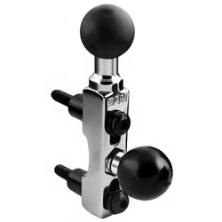 Хромированный мотоциклетный бачок тормоза/сцепления RAM® с двойной шариковой опорой