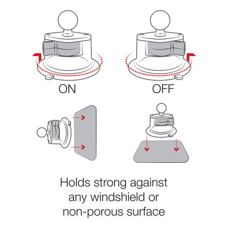 Композитное основание на присоске RAM® Twist-Lock™ с шариком
