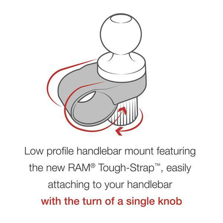 Двойное шаровое крепление RAM® Tough-Strap™ с универсальным адаптером для экшн-камеры