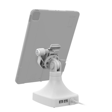 GDS® Uni-Conn™ Powered Locking Tilt & Swivel Dock with PoE + Data - серый