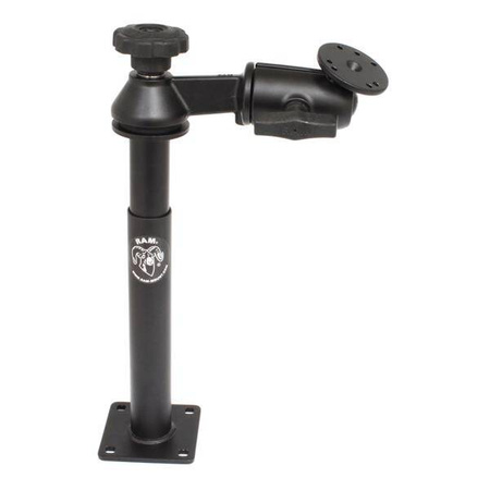 RAM® Tele-Pole™ с вешками 8 и 9 дюймов, одинарным поворотным рычагом и круглой пластиной
