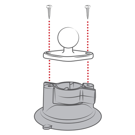 Композитное основание на присоске RAM® Twist-Lock™ с шариком