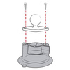 Композитное основание на присоске RAM® Twist-Lock™ с шариком