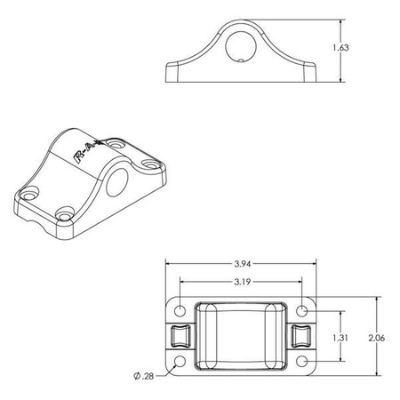 Основание стойки RAM ROD® Bulkhead Spline