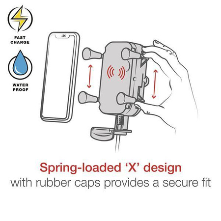 RAM® Tough-Charge™, 15 Вт, беспроводная зарядка, крепление на присоске