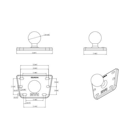 Центрированная крышка резервуара RAM®, шаровое основание