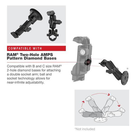 Док-станция с электроприводом RAM® с блокировкой ключей для Zebra TC73 и TC78