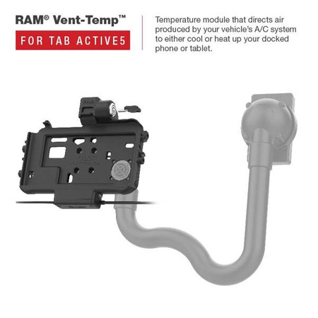 Низкопрофильная док-станция RAM® USB-C + USB-A и RJ45 для Tab Active5 и 3