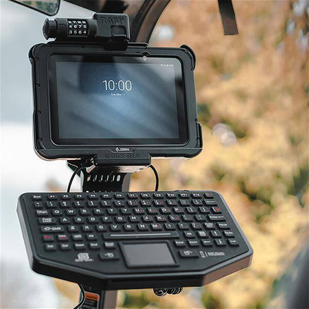 Универсальное крепление для стойки вилочного погрузчика RAM® с круглой пластиной и дополнительными аксессуарами