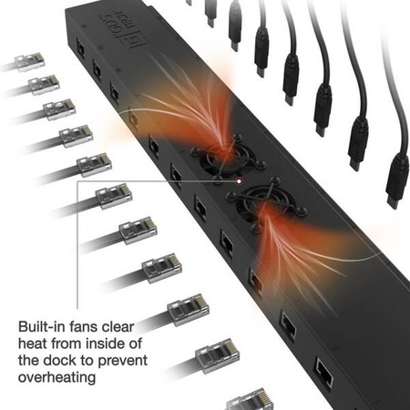 Настенное зарядное устройство GDS® 12-Port 300W USB-C + RJ45 Power Delivery