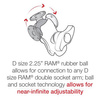Круглая пластина RAM® с шариком — размер D
