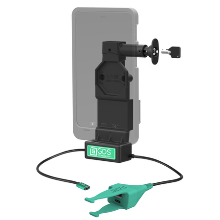 GDS® Uni-Conn™ Locking Dock + Dual USB-A & USB-C с кнопкой разблокировки