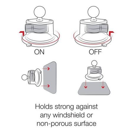 Композитное основание на присоске RAM® Twist-Lock™ с шариком