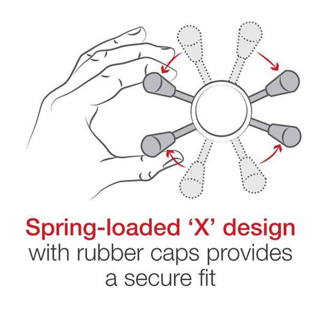 Крепление для телефона RAM® X-Grip® с Vibe-Safe™ и основанием вилки — короткое