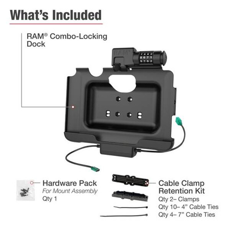 RAM® Combo-Locking Power + Data Dock для Samsung Tab Active4 Pro