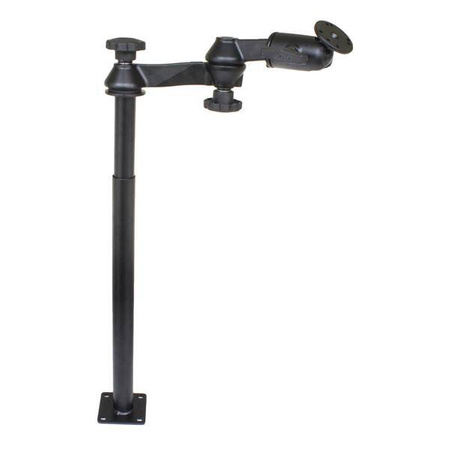 RAM® Tele-Pole™ с шестами 12 и 18 дюймов, двойными поворотными рычагами и круглой пластиной