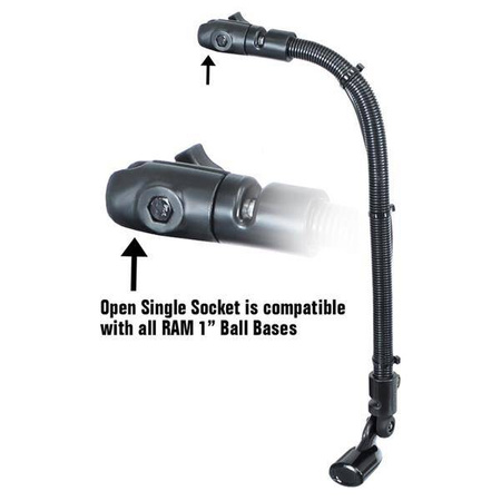 Крепление датчика RAM® с 18-дюймовым алюминиевым стержнем и кронштейном с гнездом