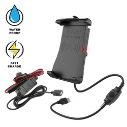 RAM® Quick-Grip™ 15W Waterproof Wireless Charging Holder с зарядным устройством