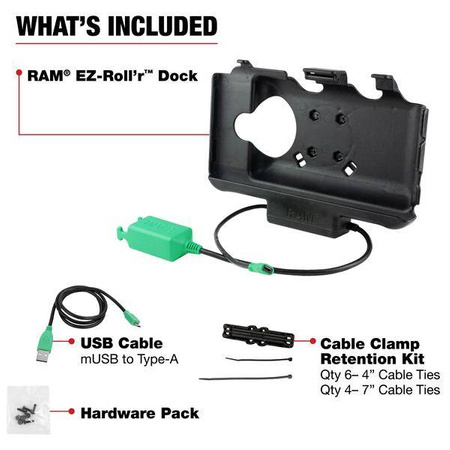 Док-станция RAM® EZ Roll'r™ с двумя USB-портами для Samsung Tab Active5 и 3