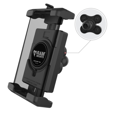 Держатель для телефона RAM® Quick-Grip™ Pro XL с шариком и виброгасителем