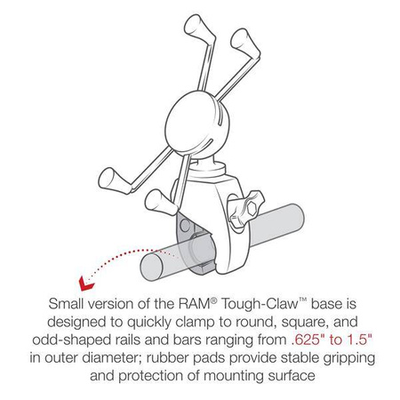 Большое крепление для телефона RAM® X-Grip® с RAM® Snap-Link™ Tough-Claw™