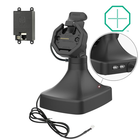 Док-станция GDS® Uni-Conn™ с питанием от наклонно-поворотного устройства с PoE + данные