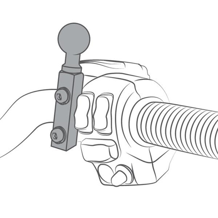 Основание бачка тормозов/сцепления мотоцикла RAM® с креплением для экшн-камеры