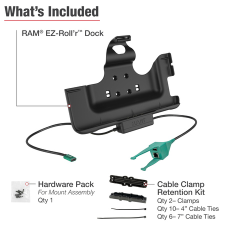 Док-станция RAM® с питанием от USB-C + USB-A и RJ45 для Tab Active5 Pro и 4 Pro